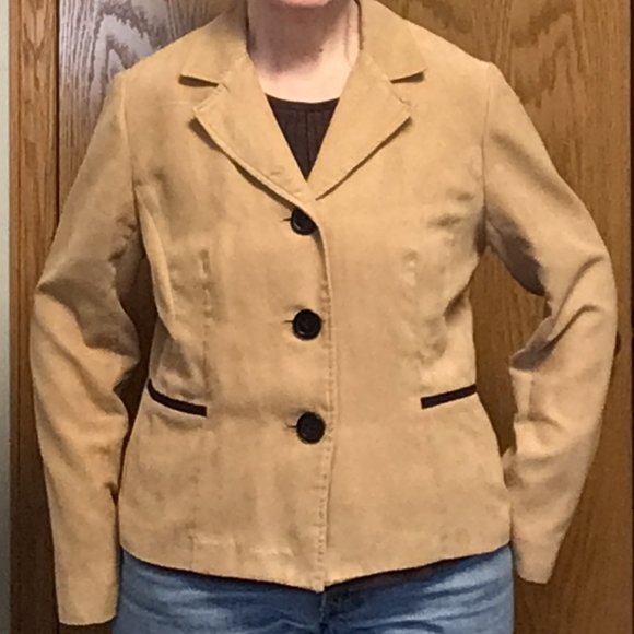 Studio I Jackets & Blazers - Studio I - Tan suede feel blazer jacket